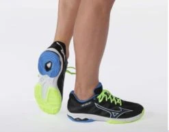 Mizuno Mens Wave Exceed Light AC - Black/Lime -Tennis Boutiques 61GA2218 1
