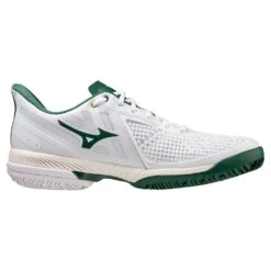 Mizuno Mens Wave Exceed Tour 5 AC - White/Pineneedle 9 Mizuno Mens Wave Exceed Tour 5 AC - White/Pineneedle -Tennis Boutiques 61GA2270 36 2