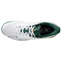 Mizuno Mens Wave Exceed Tour 5 AC - White/Pineneedle 10 Mizuno Mens Wave Exceed Tour 5 AC - White/Pineneedle -Tennis Boutiques 61GA2270 36 3