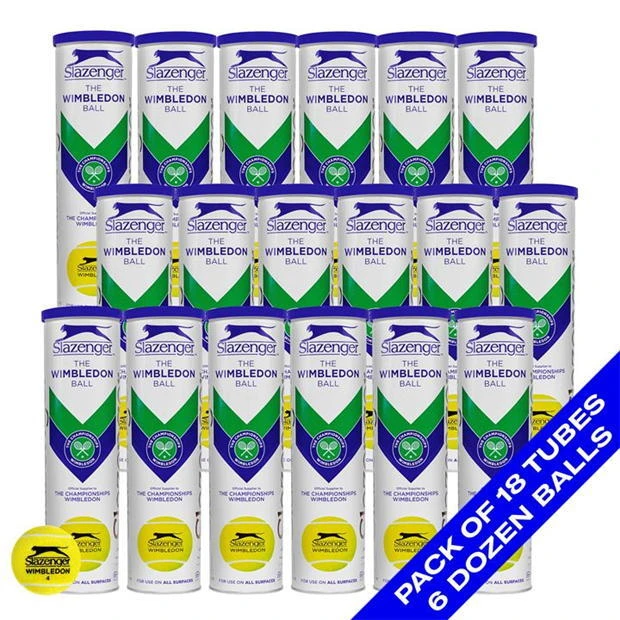Slazenger Wimbledon 4 Ball 18 Can Case 4 Slazenger Wimbledon 4 Ball 18 Can Case - Image 2