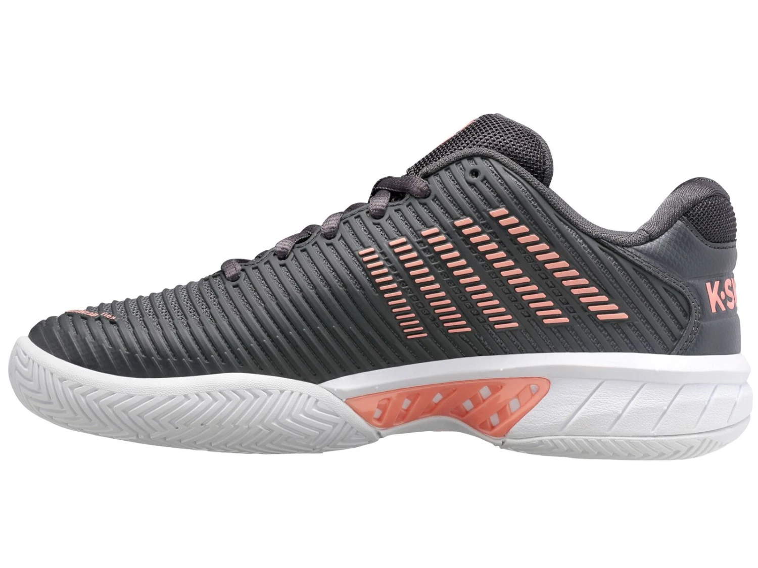 K-Swiss Women's Hypercourt AC - Ashphalt/White/Peach 7 K-Swiss Women's Hypercourt AC - Ashphalt/White/Peach - Image 5