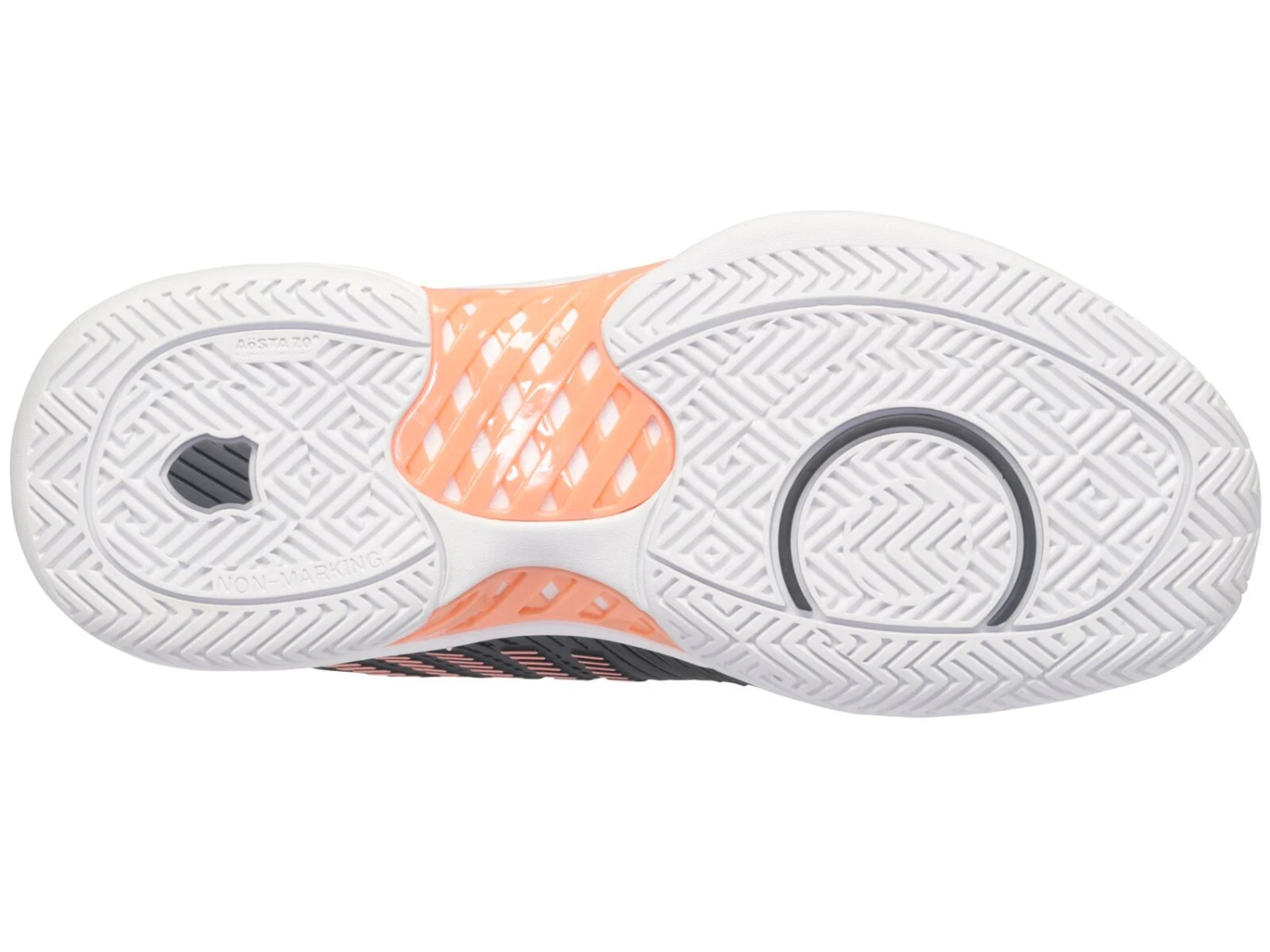 K-Swiss Women's Hypercourt AC - Ashphalt/White/Peach 8 K-Swiss Women's Hypercourt AC - Ashphalt/White/Peach - Image 6
