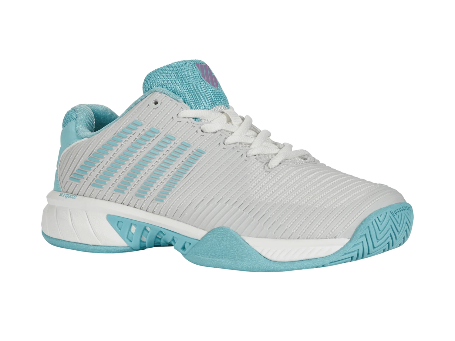 K-Swiss Womens Hypercourt Express AC - White/Angel Blue 4 K-Swiss Womens Hypercourt Express AC - White/Angel Blue - Image 2
