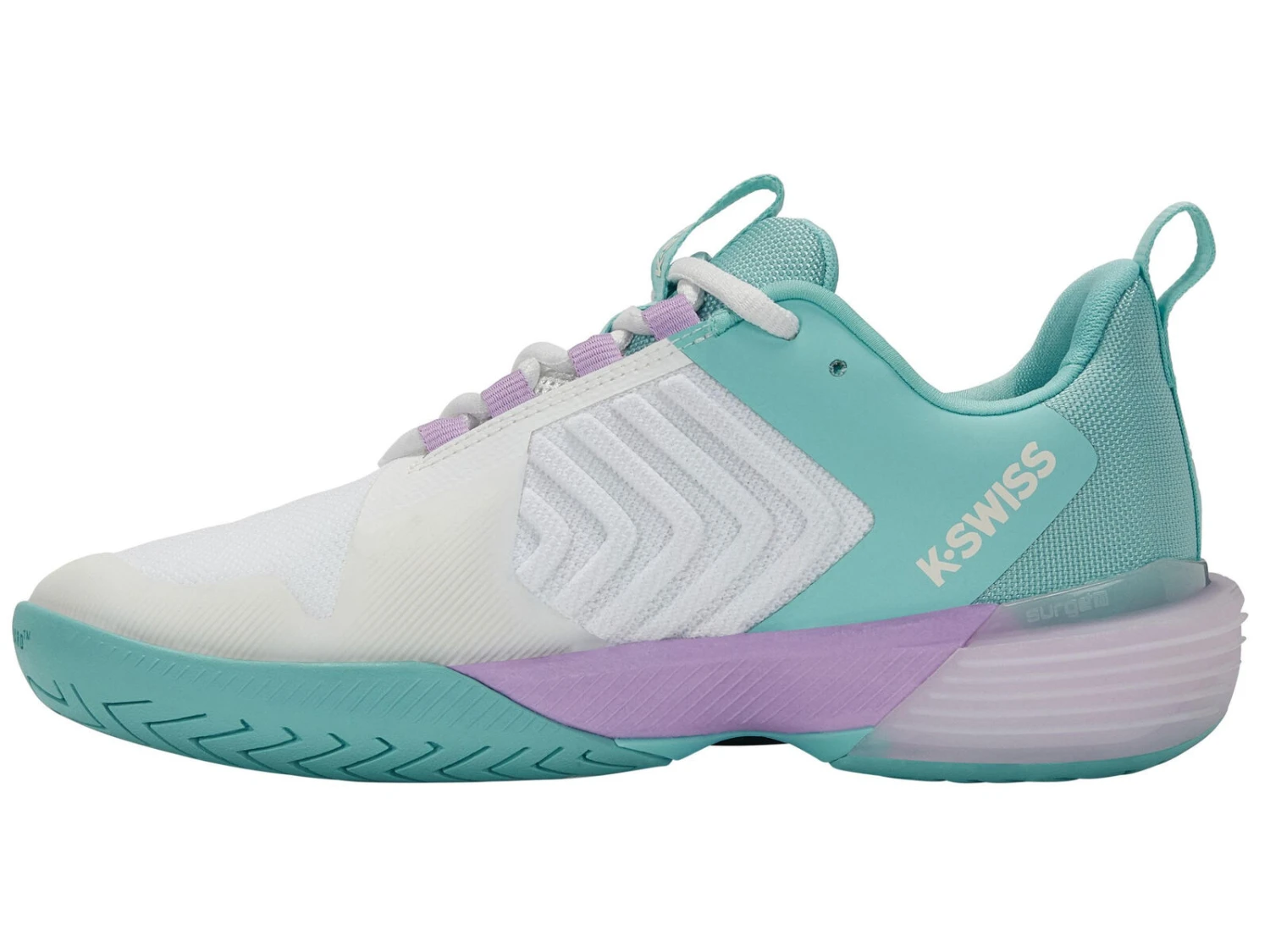 K-Swiss Womens Ultrashot 3 - White/Angel Blue/Lilac 6 K-Swiss Womens Ultrashot 3 - White/Angel Blue/Lilac - Image 4