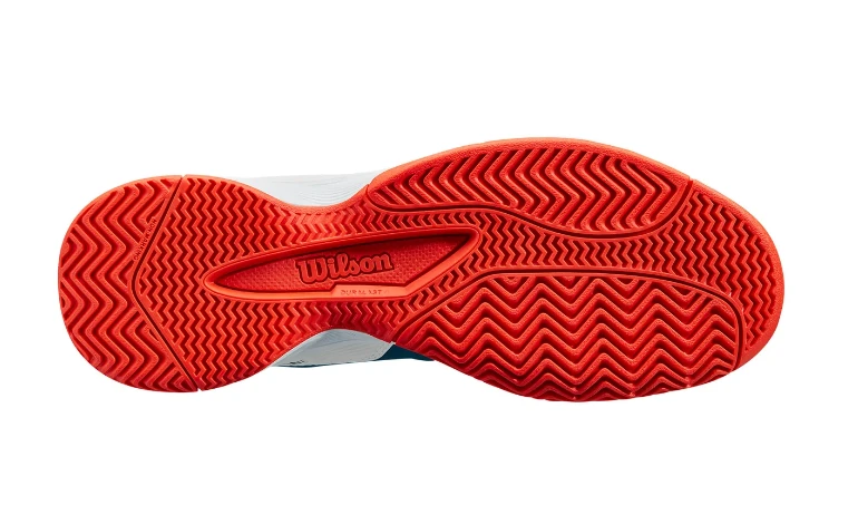 Wilson Junior Rush Pro Shoes AC- Blue Coral/White 5 Wilson Junior Rush Pro Shoes AC- Blue Coral/White - Image 3