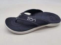Neat Zori Orthotic Thongs Navy/White